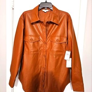 NWT Good American Better than Leather Shacket